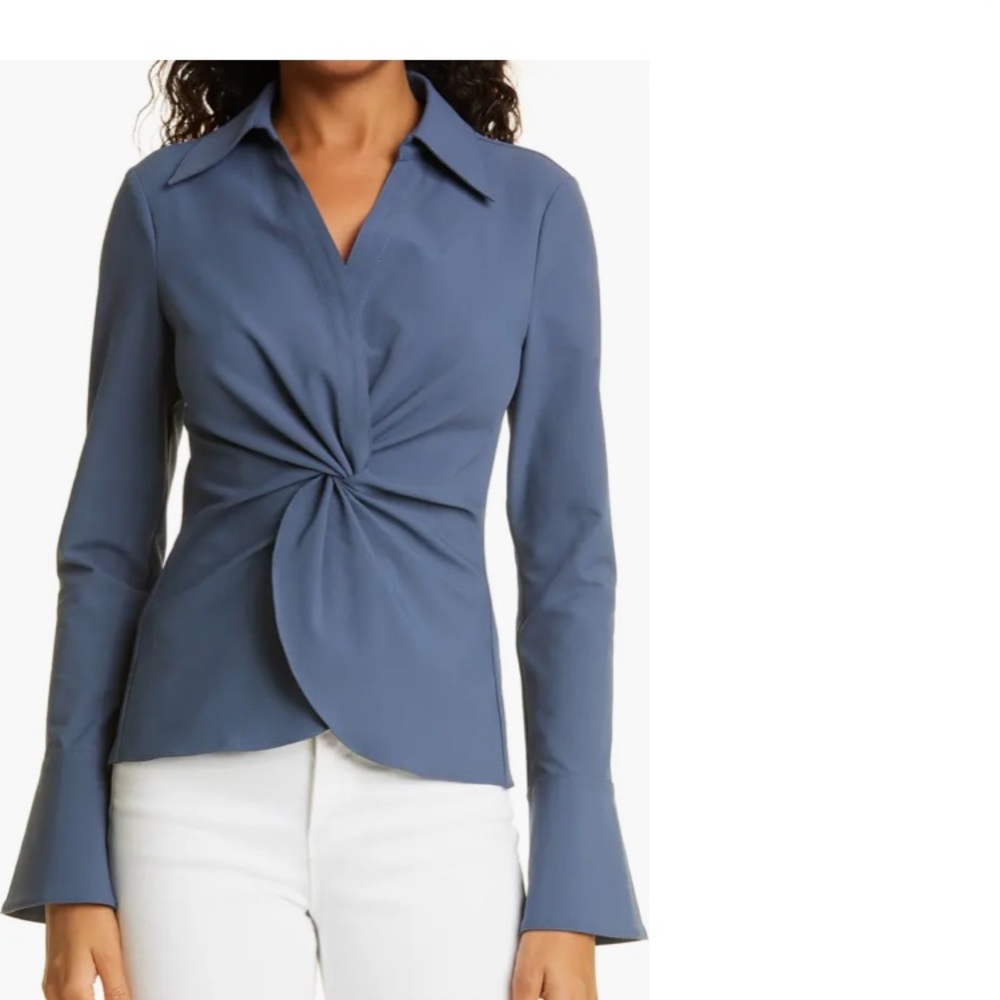 BYRON BYRON LARS MINT TWIST FRONT DRESS SHIRT SIZE 16 EUC